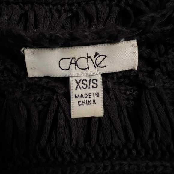 CACHE CROPPED OPEN KNIT SWEATER - Picture 7 of 8